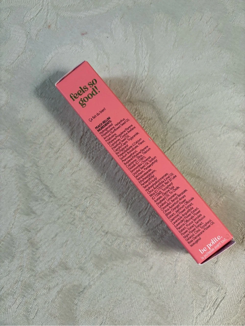 Polite Society Polite Pout Tinted Lip Balm Lipgloss in Peach Bellini BNIB